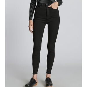 NWT Everlane Women's Sz 34C The Way High Skinny Jean in Black High Rise